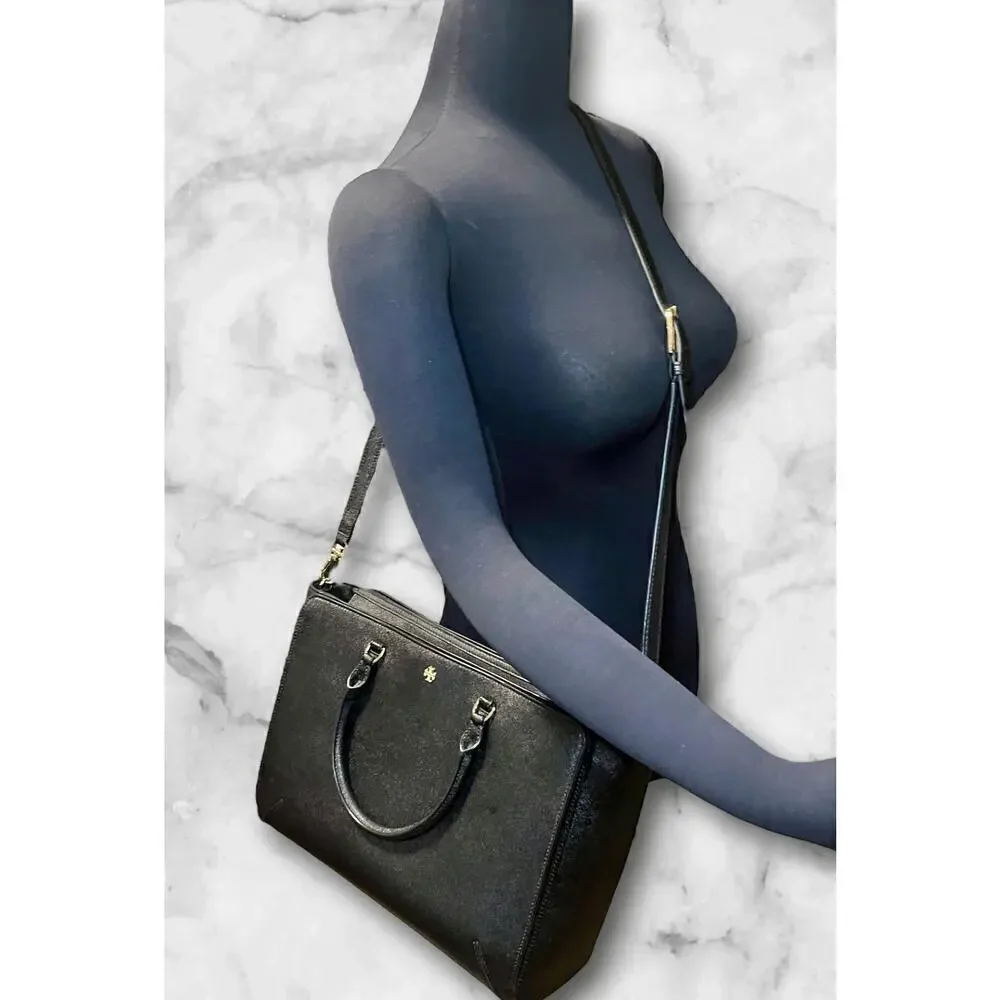 Tory Burch Saffiano Leather Emerson Medium Zip Tote Bag